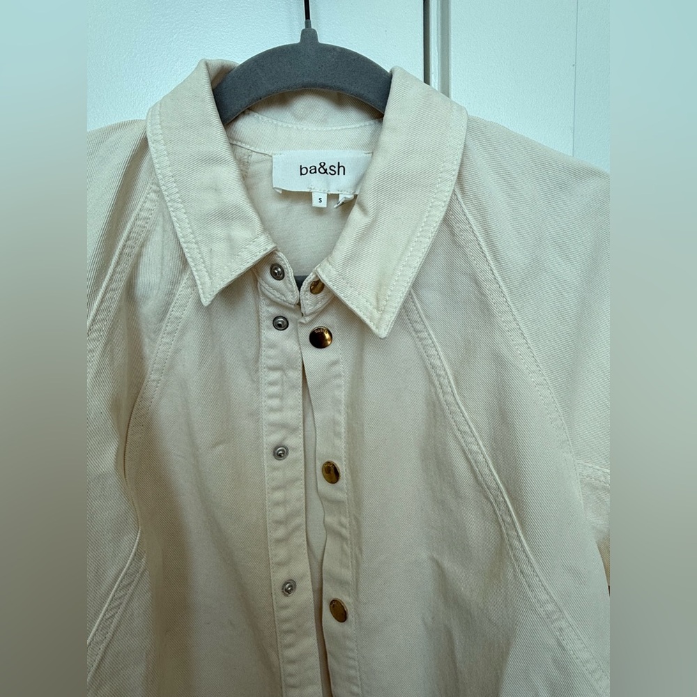 Ba&sh Light ivory Button-Up overshirt- new with tags